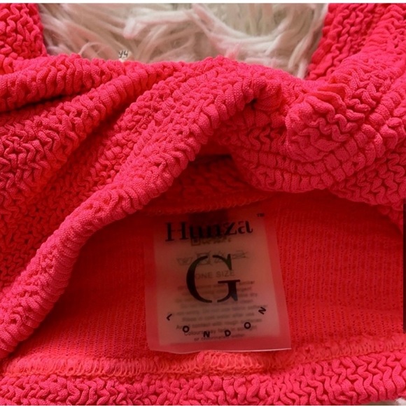 New Hunza g Juno twisted bikini set in hot pink/red one size - Picture 6 of 11